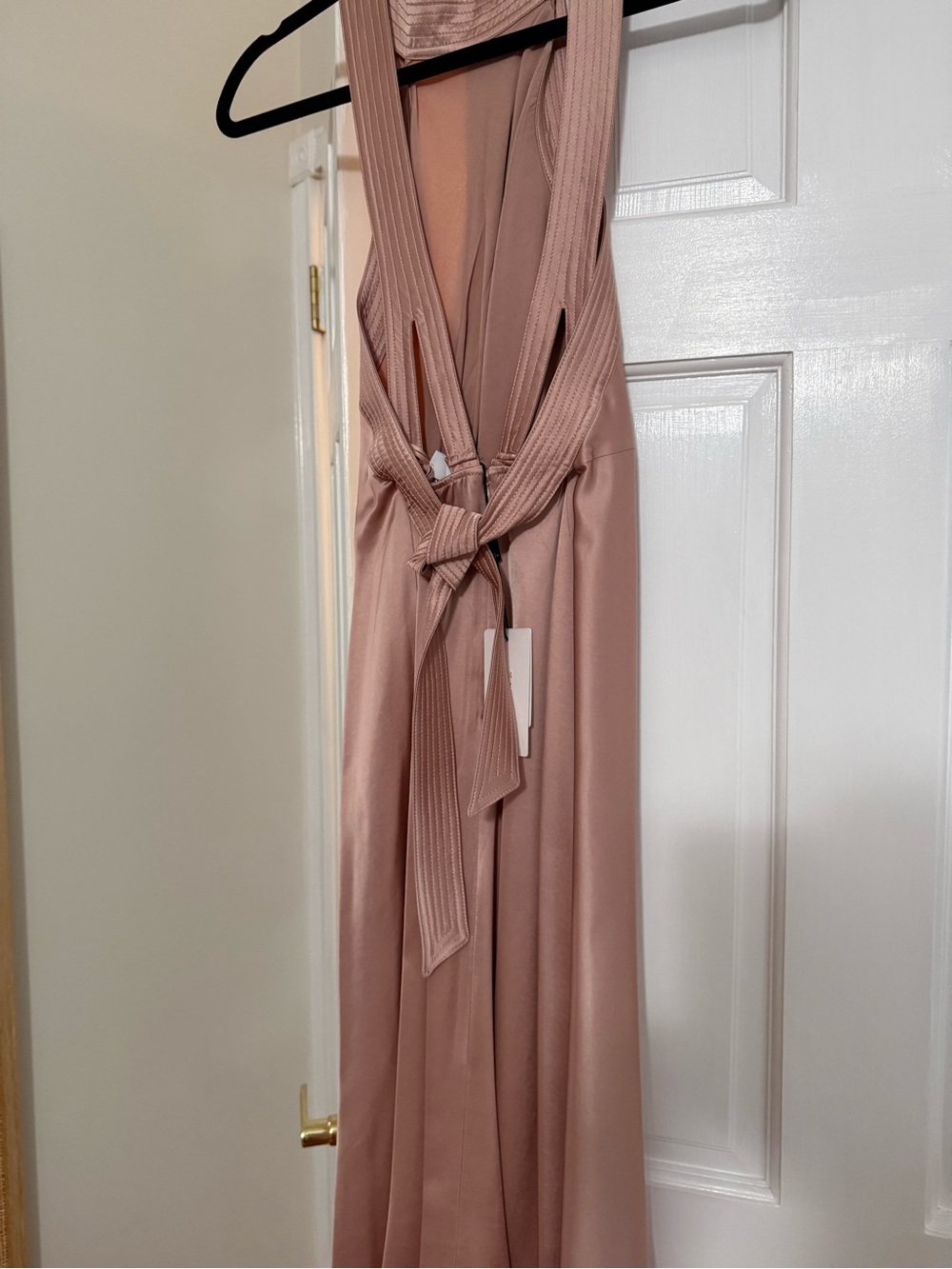 Reiss Satin Mauve Halter Midi Dress - Picture 2 of 4